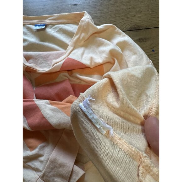 Old Navy Youth Size L 10-12 T Shirt Orange Floral Runched Summer Spring School - Picture 7 of 8